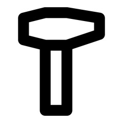 hammer line icon for user interface