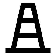 street cone line icon for user interface