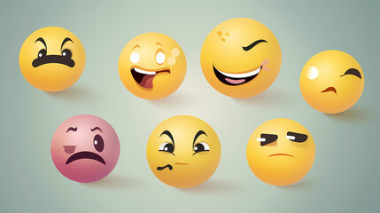 Fototapeta premium Emoticons conceptual art vector image,Sketch emoticons seamless pattern vector image.