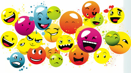 Emoticons conceptual art vector image,Sketch emoticons seamless pattern vector image.