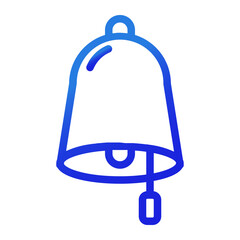 bell in blue color style