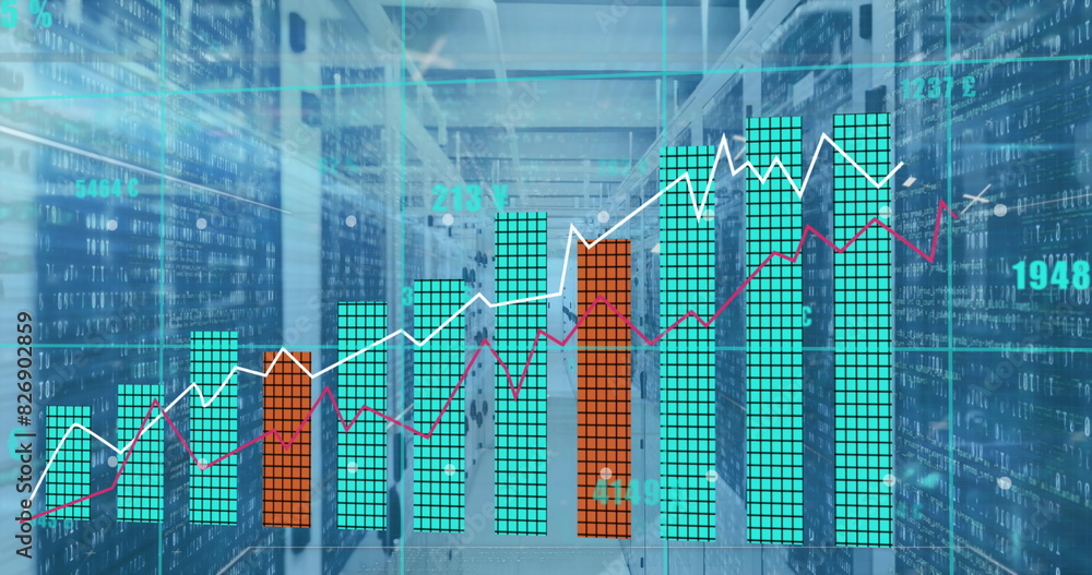 Poster image of data processing over computer servers