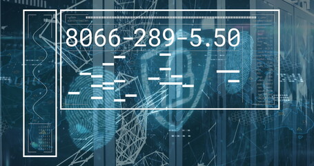 Image of data processing over computer servers