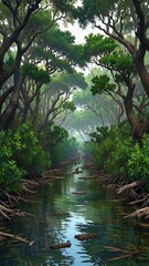 beautiful mangrove forest