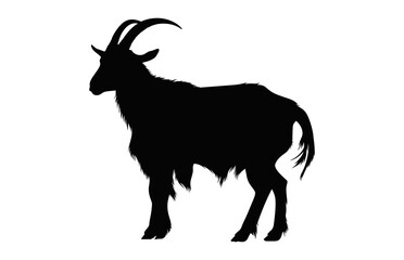 Goat Silhouette Vector art isolated on a white background