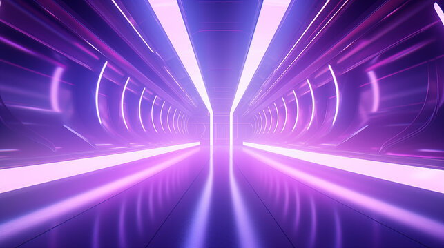 Radiant Space Disco Lights: A vibrant, energetic illustration with glowing rays, pulsating with purple and blue hues, creating a dynamic disco atmosphere