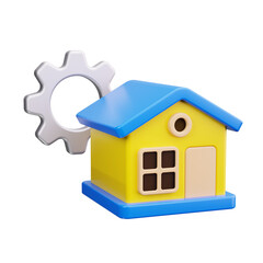 construction 3d render icon