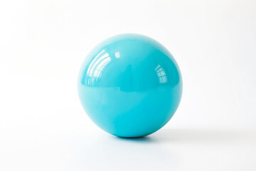 Blue Sphere on White Background