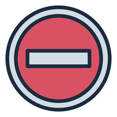 No Entry Traffic Sign Icon