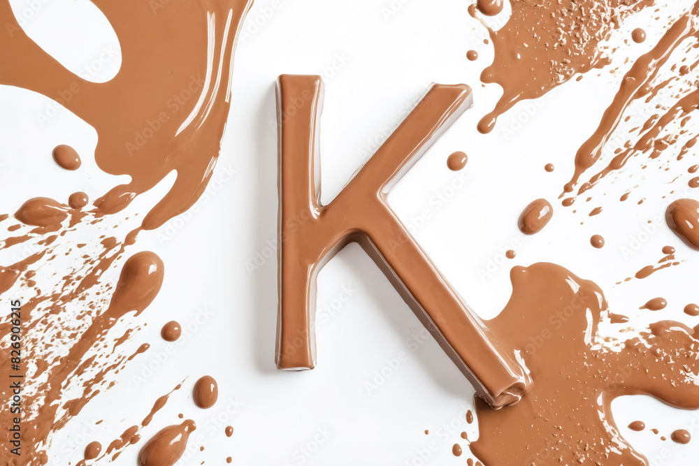 Wall mural Chocolate Letter K