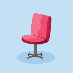 Colorful Office Chair Design Simple 3 D Vector