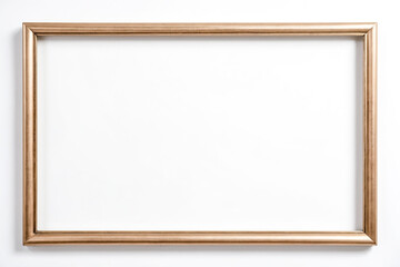 Gold Frame Isolated on White Background