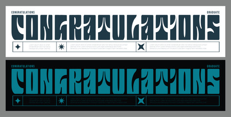 Congratulations - Typography, Lettering, Handwriting, vector for greetings