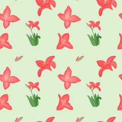 seamless pattern with daylily