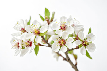 Obraz premium Close-up of Delicate White Cherry Blossoms