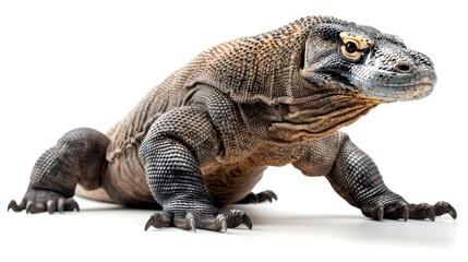 Obraz premium Majestic Komodo Dragon in Natural Habitat - Wildlife Conservation Concept