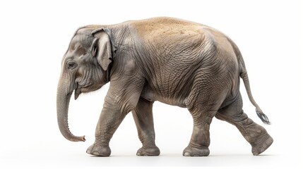 Obraz premium Majestic Elephant Standing Solo in Jungle Habitat - Wildlife Conservation and Environmental Awareness Concept