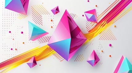 Colorful Abstract Geometric Shapes Design
