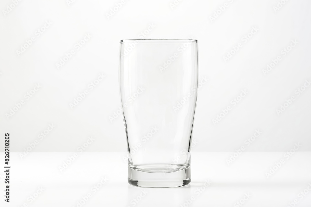 Poster Empty Glass on White Background