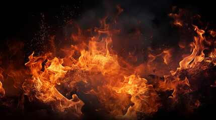 Burning flame design material