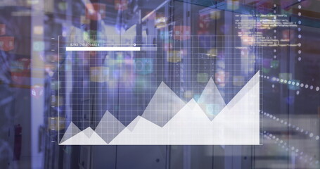 Image of data processing over computer servers