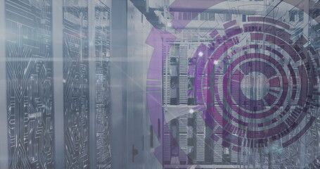 Image of scope and data processing over computer servers