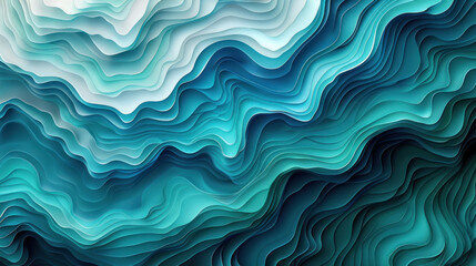 Obraz premium Turquoise Tide Rush