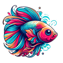 Obraz premium fish on white background