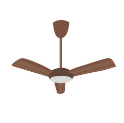 Ceiling fan vector. Flat vector in cartoon style isolated on white background.