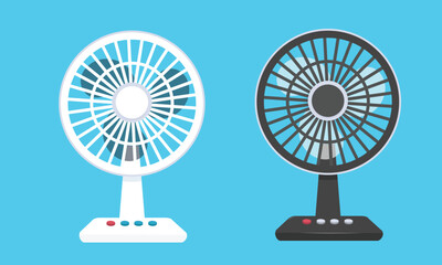 table fan vector. wind blowing equipment. flat vector in cartoon style isolated on white background.