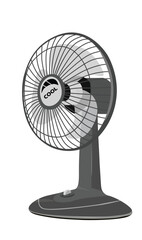 table fan vector. wind blowing equipment. flat vector in cartoon style isolated on white background.