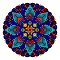 mandala azul marinho vibrante fogo