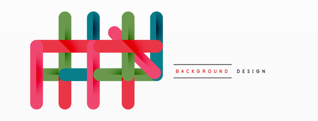 Colorful lines with shadows. Geometric background design. Vector Illustration For Wallpaper, Banner, Background, Card, Book Illustration, landing page