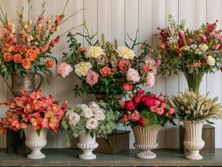 A variety of flower arrangements being delivered for a special occasion, showcasing the variety and appeal