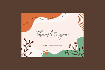 Aesthetic Abstract Thank You Card Landscape