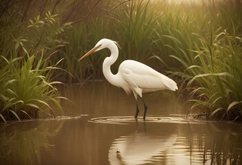 Plain blank a stunningly beautiful snowwhite egret (1)