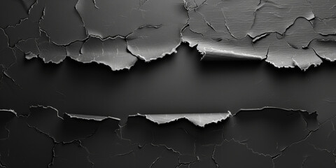 a black background with ripped paper edges,Torn black paper revealing a dark background creating a dramatic and textured visual effect with ripped edges and shadows
