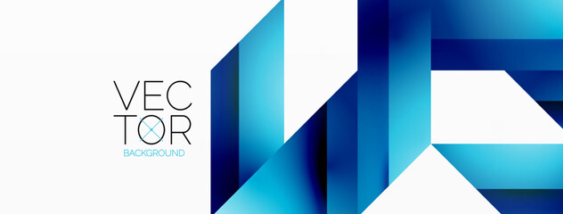 Fototapeta premium Minimalist elegance - lines, squares, triangles converge on white. Geometry essence showcased in serene harmony. Harmonizing essential shapes on a pristine backdrop