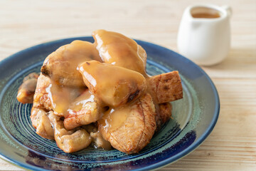 grilled bananas with coconut caramel sauce