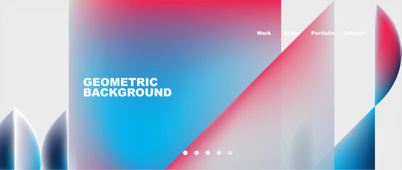 Colorful gradients with abstract geometric shapes. Vector Illustration For Wallpaper, Banner, Background, Card, Book Illustration, landing page