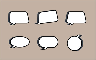 Speech bubble collection design template