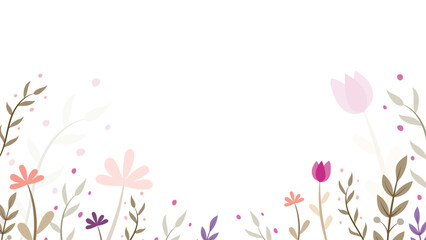 Abstract flower background vector design floral border frame