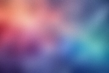 Abstract colors gradient background, purple pink red blue blurred wave on dark, grain texture effect, copy space