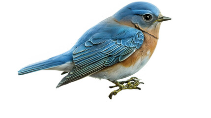 Obraz premium Avian Elegance: Blue Bird Isolated on a Transparent Background, Showcasing Delicate Feathers and Vibrant Plumage