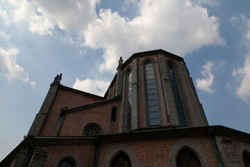 Low-angle view of Myeongdong Cathedral