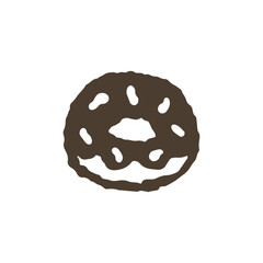 手描き風のドーナツのアイコン