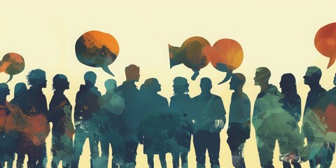 An group of people represent free speech