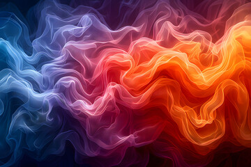 Fototapeta premium Colorful background with abstract colored lines and patterns. The color palette flow mix and diverse, including shades of blue, green, red, and orange, creating an impressive and dynamic look.