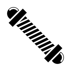 barber pole icon, silhouette vector isolated on white background. simple and modern design