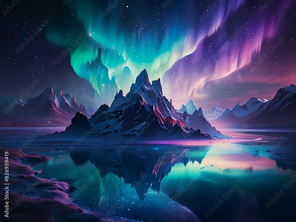 Wall mural ethereal reverie : step into a dreamscape where abstract forms waltz with celestial hues. floating i